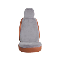 New Winter Car Seat Cover Seat Cushion Plush Square Pad Thickening Universal - Gray 1pc cover