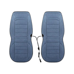 12V Electric Heated Car Seat Cushion Cover 2PCS Car Seat Heater Warmer - Blue