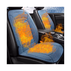 12V Electric Heated Car Seat Cushion Cover 2PCS Car Seat Heater Warmer - Blue