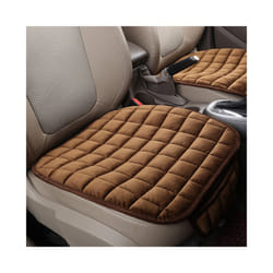 Car Seat Cover Winter Warm Seat Cushion Anti-slip Universal Front Chair - Coffee