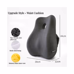 Memory Foam Waist Cushion Massage Back Orthopedic Pillow Lumbar Office - Upgraded Back