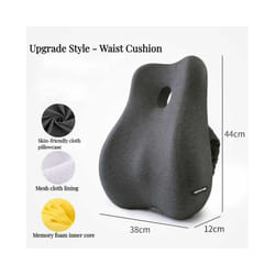 Memory Foam Waist Cushion Massage Back Orthopedic Pillow Lumbar Office - Upgraded Back