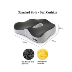 Memory Foam Office Chair Cushion Car Seat Support Waist Pillow Massage - Standard Seat