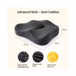 Memory Foam Office Chair Cushion Car Seat Support Waist Pillow Massage - Advanced Seat