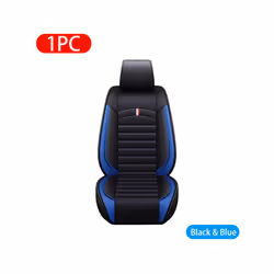 Car Seat Covers Premium Leather Cushion Protector Covers Universal Fit - PQ569 Front blue