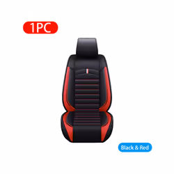 Car Seat Covers Premium Leather Cushion Protector Covers Universal Fit - PQ569 Front red