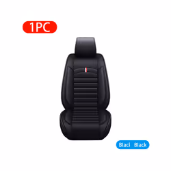 Car Seat Covers Premium Leather Cushion Protector Covers Universal Fit - PQ569 Front black