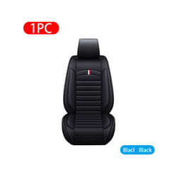 Car Seat Covers Premium Leather Cushion Protector Covers Universal Fit - PQ569 Front black