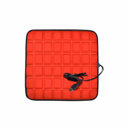 USB 5V Heated Car Seat Cushion Non Slip Comfortable Electric Winter Warm - Red