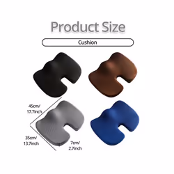 Seat Cushion Office Chair Cushions Coccyx Orthopedic Memory Foam U Seat - blue