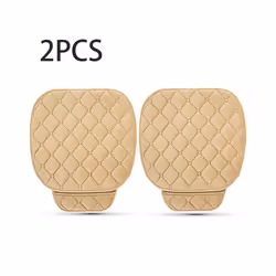 Winter Warm Car Seat Cover Cushion Universal Auto Soft Seats Cushions - Front 2pcs Beige