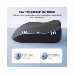 Car Booster Seat Cushion Memory Foam Height Seat Protector Cover Pad Mats - Black