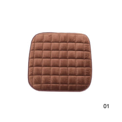Car Seat Cover Winter Warm Seat Cushion Anti-slip Universal Front Chair - Coffee
