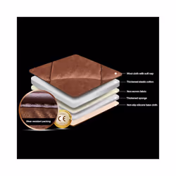 Car Seat Cover Winter Warm Seat Cushion Anti-slip Universal Front Chair - Beige