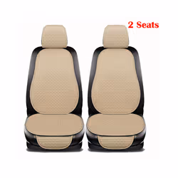 Car Seat Cover Front Rear Back Flax Seat Cushion Linen Automobile Seat - 2 seats beige