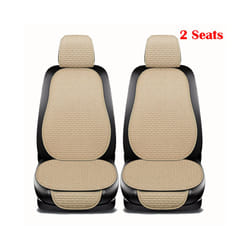 Car Seat Cover Front Rear Back Flax Seat Cushion Linen Automobile Seat - 2 seats beige