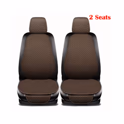 Car Seat Cover Front Rear Back Flax Seat Cushion Linen Automobile Seat - 2 seat coffee