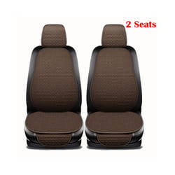 Car Seat Cover Front Rear Back Flax Seat Cushion Linen Automobile Seat - 2 seat coffee