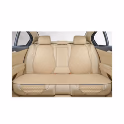 Car Seat Cover Front Rear Back Flax Seat Cushion Linen Automobile Seat - 1 set beige rear
