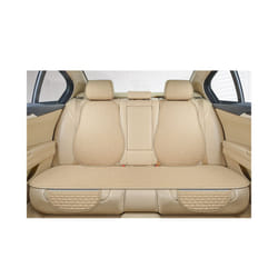 Car Seat Cover Front Rear Back Flax Seat Cushion Linen Automobile Seat - 1 set beige rear