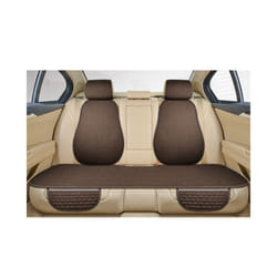 Car Seat Cover Front Rear Back Flax Seat Cushion Linen Automobile Seat - 1 set coffee rear