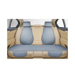 Car Seat Cover Front Rear Back Flax Seat Cushion Linen Automobile Seat - 1 set gray rear