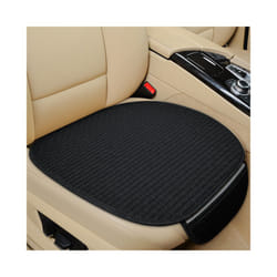 Car Seat Cover Front Rear Back Flax Seat Cushion Linen Automobile Seat - 1 black pad