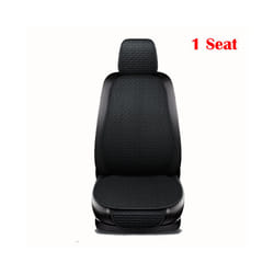 Car Seat Cover Front Rear Back Flax Seat Cushion Linen Automobile Seat - 1 seat black