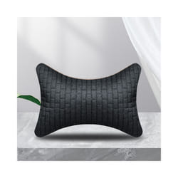 Car Seat Cover Front Rear Back Flax Seat Cushion Linen Automobile Seat - 1 black pillow
