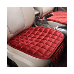 Car Seat Cover Winter Warm Seat Cushion Anti Slip Universal Front Chair - red