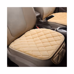 Flocking Cloth Car Seat Cover Protector Universal Front Rear Warm Warm - 1 beige front