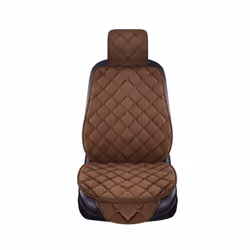 Flocking Cloth Car Seat Cover Protector Universal Front Rear Warm Warm - 1 seat coffee