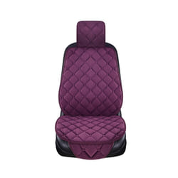 Flocking Cloth Car Seat Cover Protector Universal Front Rear Warm Warm - 1 seat purple