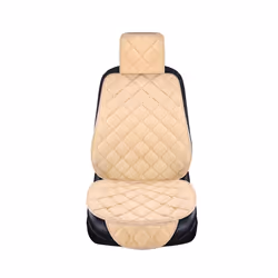 Flocking Cloth Car Seat Cover Protector Universal Front Rear Warm Warm - 1 seat beige