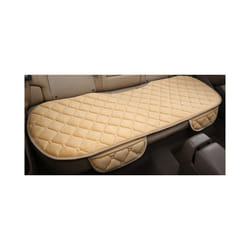 Flocking Cloth Car Seat Cover Protector Universal Front Rear Warm Warm - 1 beige rear