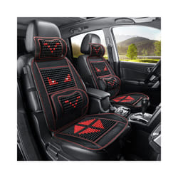 Automotive Products Massage Waist Cushion Seat Backrest Wooden Bead Waist - Black