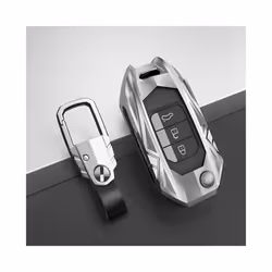 Car Remote Key Cover Case Chain For Honda Civic CR-V HR-V VEZEL JAZZ - Type-B Silver