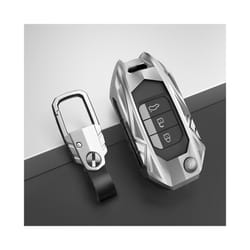 Car Remote Key Cover Case Chain For Honda Civic CR-V HR-V VEZEL JAZZ - Type-B Silver