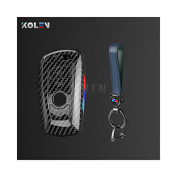 ABS Carbon Fiber Car Key Case Cover Shell Fob For BMW 1 3 5 7 Series - A set 3