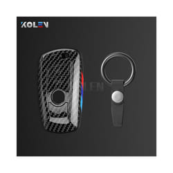 ABS Carbon Fiber Car Key Case Cover Shell Fob For BMW 1 3 5 7 Series - A set 1