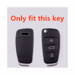 2003-2015 Car key case for audi a1 a3 a4 a5 a6 a7 a8 quattro q3 q5 q7 - silver brown