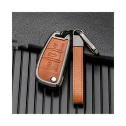 2003-2015 Car key case for audi a1 a3 a4 a5 a6 a7 a8 quattro q3 q5 q7 - grey-brown