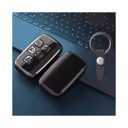 ABS Carbon Fiber Car Remote Key Case Cover Holder for Land Rover Range - Grey set 1