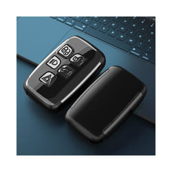 ABS Carbon Fiber Car Remote Key Case Cover Holder for Land Rover Range - Only A Grey