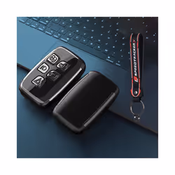 ABS Carbon Fiber Car Remote Key Case Cover Holder for Land Rover Range - Grey set 3