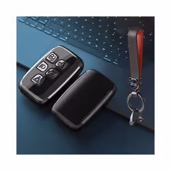 ABS Carbon Fiber Car Remote Key Case Cover Holder for Land Rover Range - Grey set 2