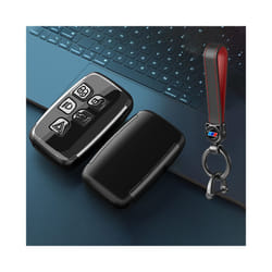 ABS Carbon Fiber Car Remote Key Case Cover Holder for Land Rover Range - Grey set 2