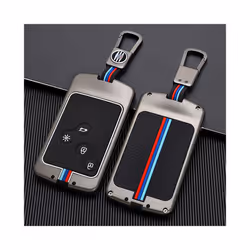 Zinc Alloy Car Key Case Cover For Renault Duster Captur Clio Logan Megane - Silver