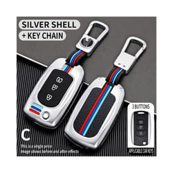 Car Key Case for Dongfeng 580 F507 Folding Remote Shell Car Key Shell - Silver