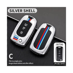 Car Key Case for Dongfeng 580 F507 Folding Remote Shell Car Key Shell - Silver1